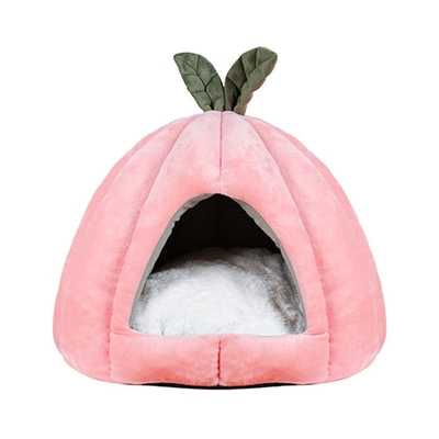 Melon Closed Dog Cave House Small Breathable Warm Cat Nest Mat